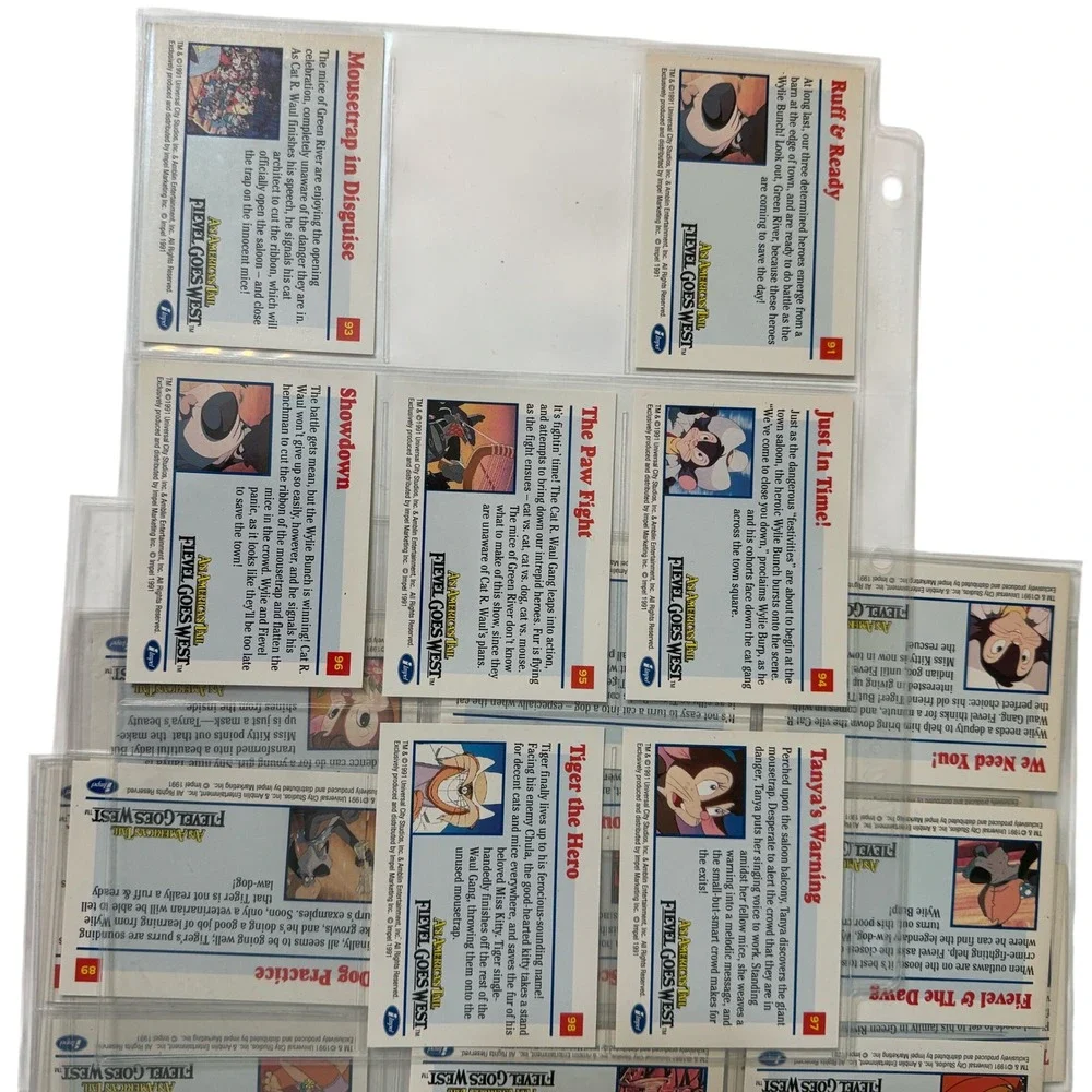 Fievel Goes WestAn American Tail 1991 Impel Trading Cards Lot 50+‎ Vintage Movie